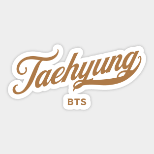 BTS Kim Taehyung name baseball typography text Sticker